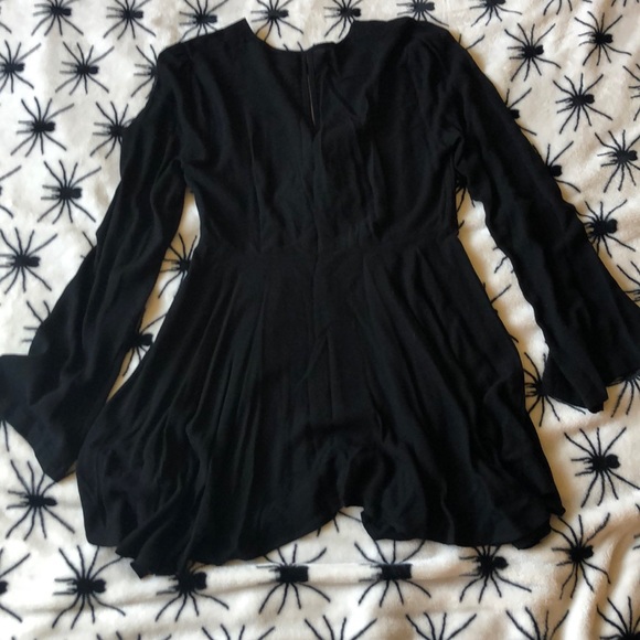 Like new Free People 90s black goth mini dress - Picture 6 of 7